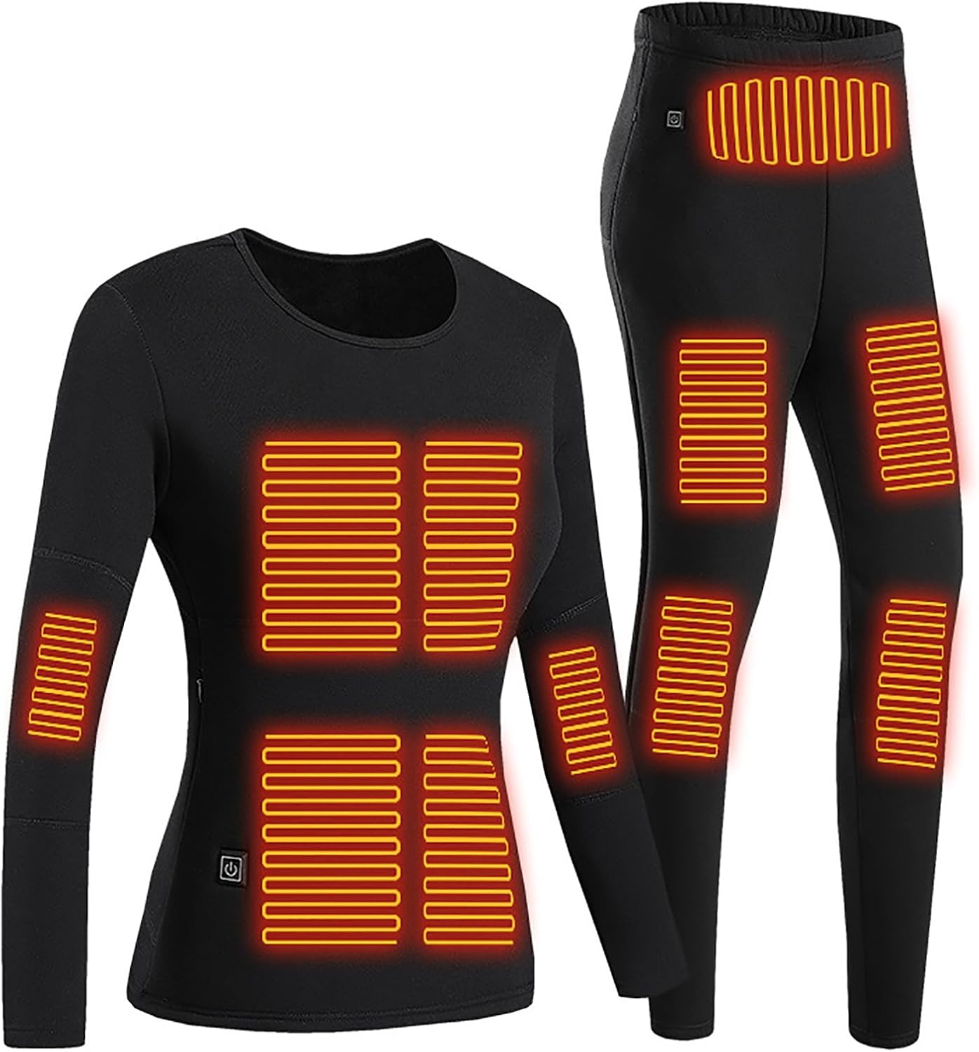 Heating Thermal Underwear, 22 Areas USB Electric Thermal Long Underwear Set Shirts and Pants, Snow Leggings for Women - Image 2