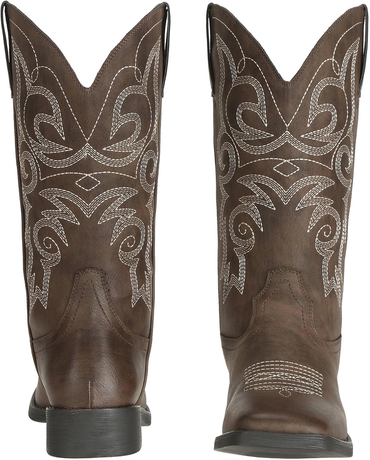 SheSole Women's Square Toe Western Cowgirl Cowboy Boots Mid Calf Embroidered - Image 3