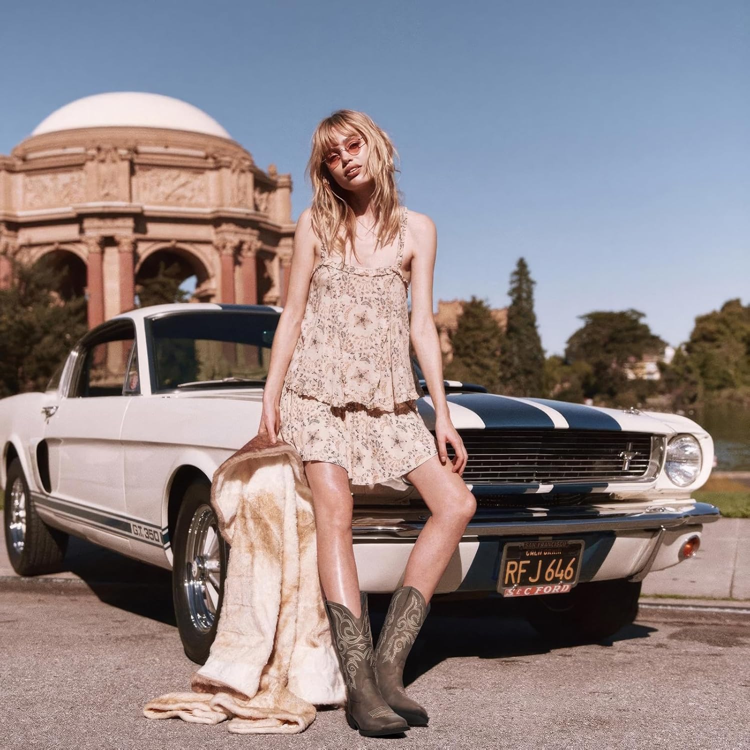 SheSole Women's Square Toe Western Cowgirl Cowboy Boots Mid Calf Embroidered - Image 8