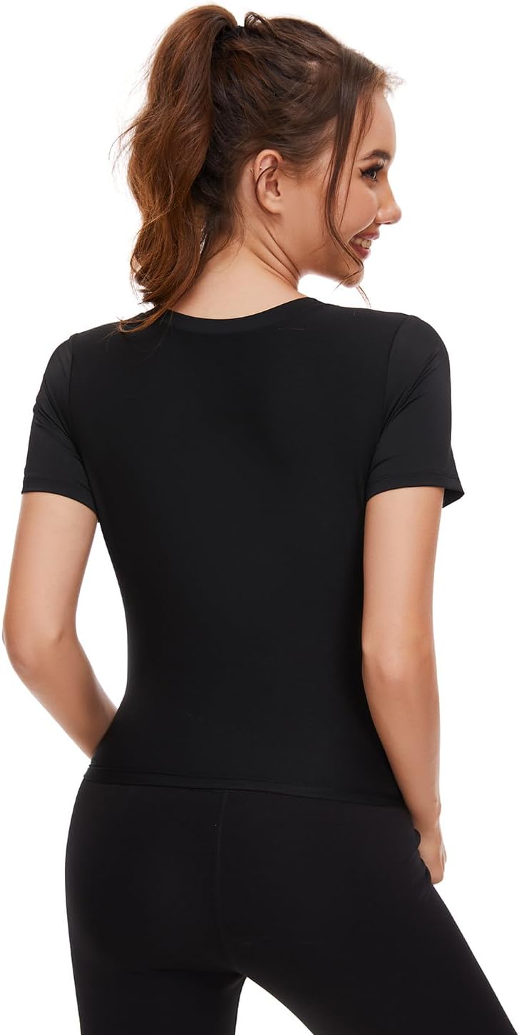 Star Vibe 3 Pack Gym Workout Crop Top Women's Activewear Sports Dry Fit Shirts Compression Slim Fit Basic Tees for Women - Image 5