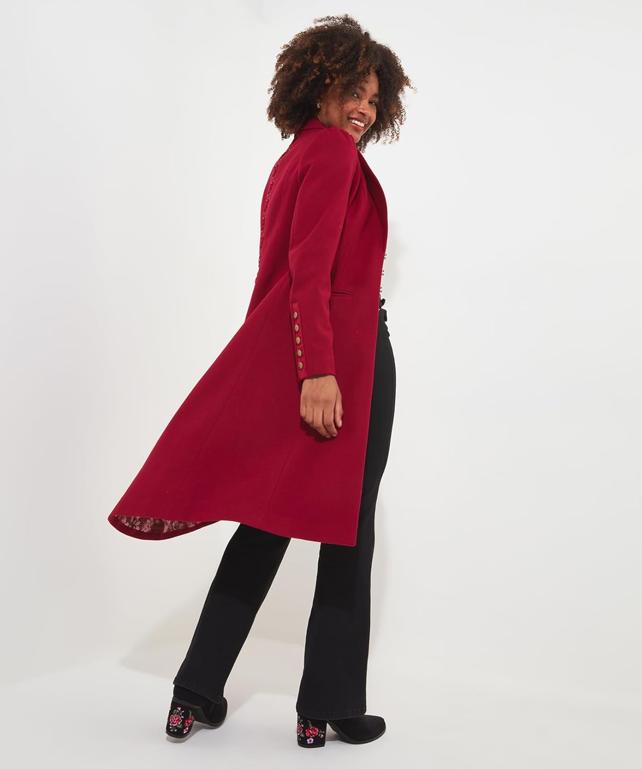 Joe Browns Women's Vintage Peplum Hem Classic Wool Coat - Image 4