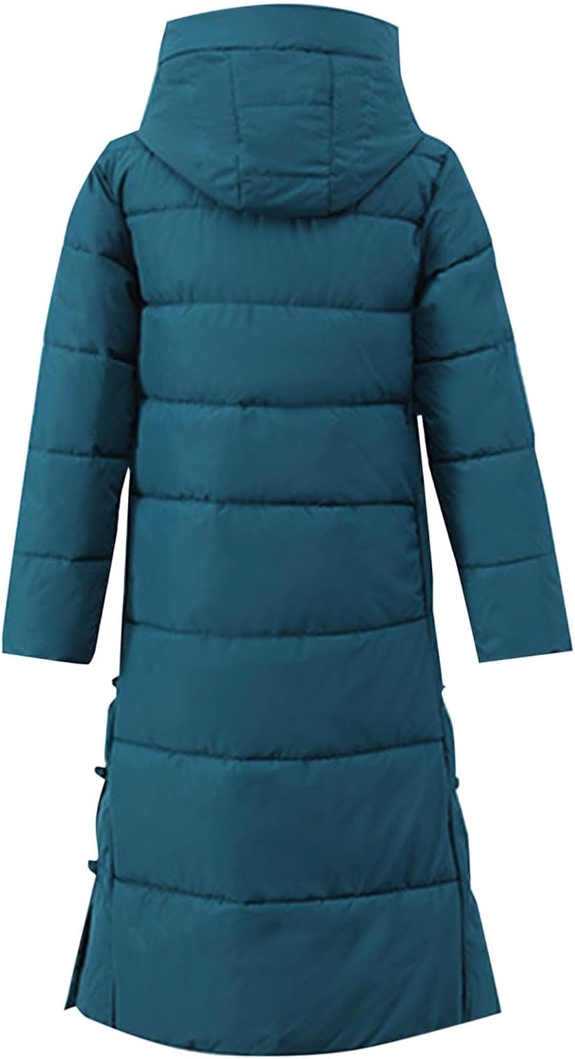 Puffer Jacket With Pockets Womens Quilted Jackets Plus Size Down Jacket Longline Coats For Women Button Womens Jacket Hooded Padded Jackets For Women Uk Zip Up Winter Jacket For Women Uk - Image 10