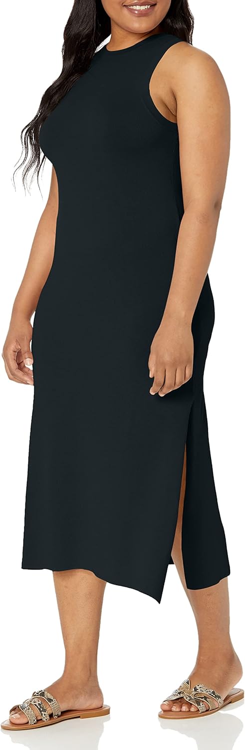 The Drop Women's Gabriela High-Neck Cut-In A-Line Side-Slit Maxi Sweater Dress - Image 2