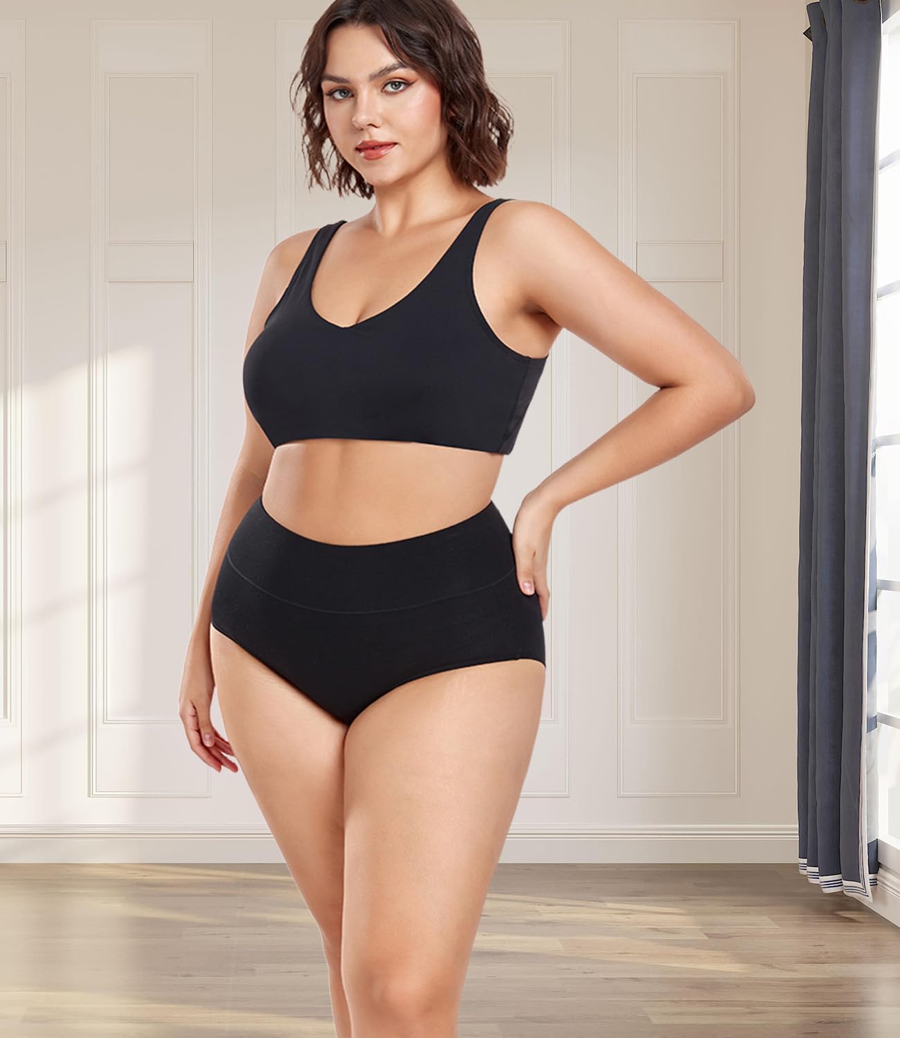 wirarpa Ladies Knickers Full Briefs High Waisted Cotton Underwear Panties for Women 5 Pack - Image 9