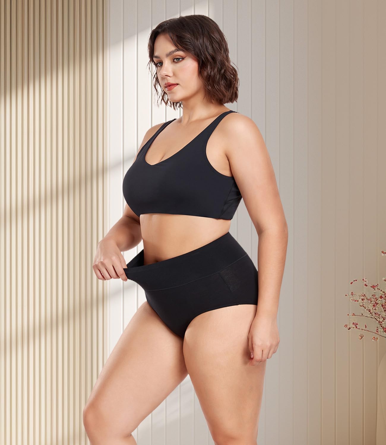 wirarpa Ladies Knickers Full Briefs High Waisted Cotton Underwear Panties for Women 5 Pack - Image 7