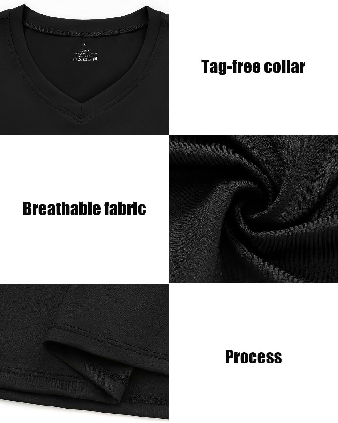 Star Vibe 3 Pack Gym Workout Crop Top Women's Activewear Sports Dry Fit Shirts Compression Slim Fit Basic Tees for Women - Image 7