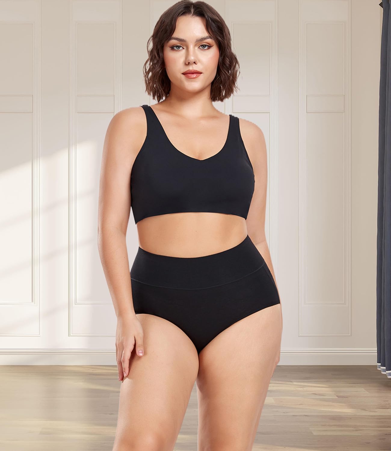 wirarpa Ladies Knickers Full Briefs High Waisted Cotton Underwear Panties for Women 5 Pack - Image 10