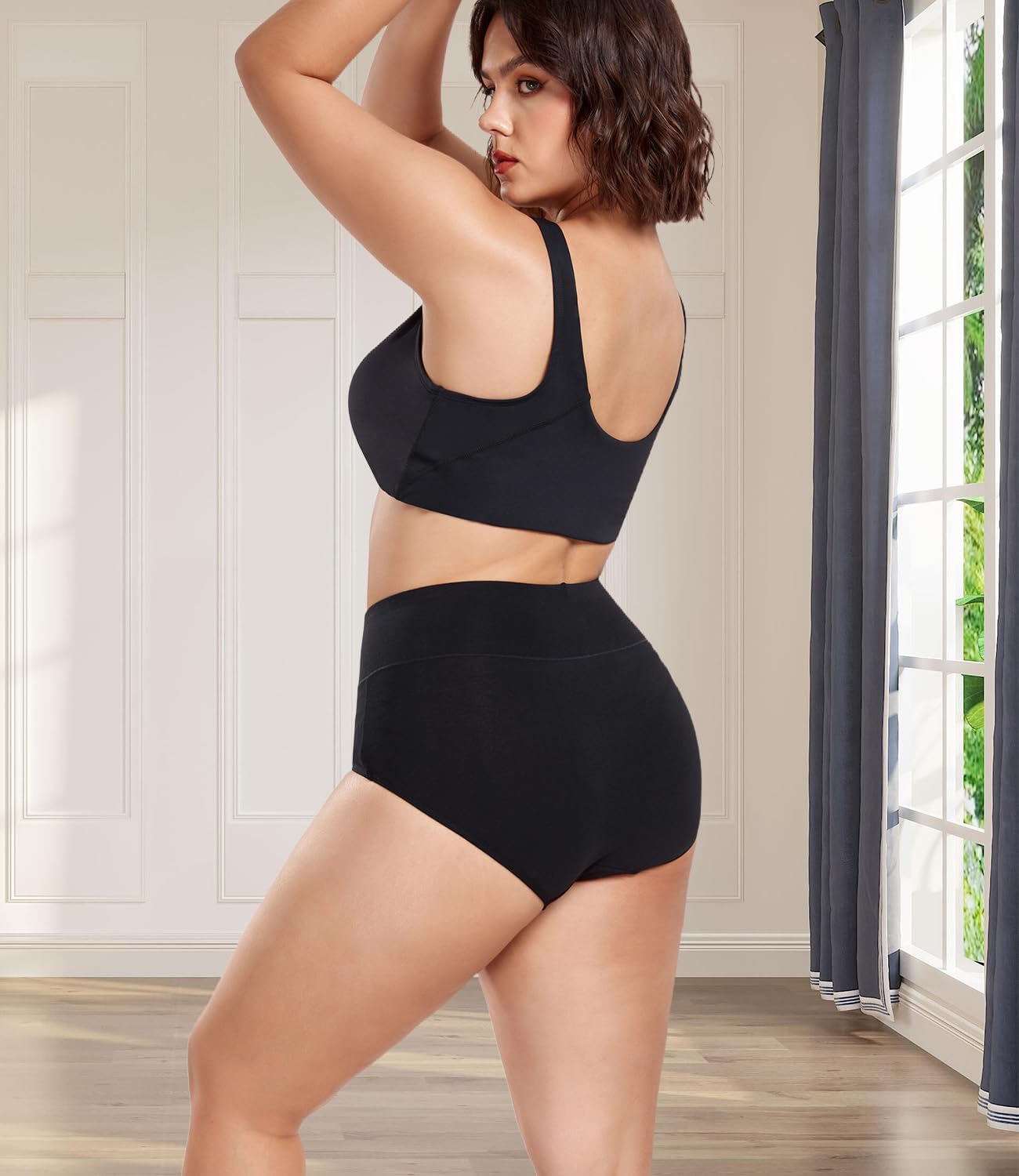 wirarpa Ladies Knickers Full Briefs High Waisted Cotton Underwear Panties for Women 5 Pack - Image 8