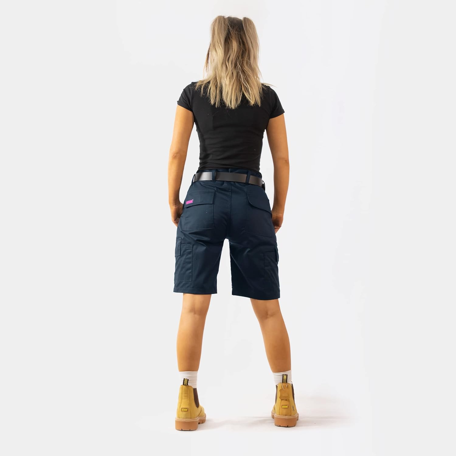 Womens Cargo Work Shorts, Workwear in Navy/Black, Sizes 6 to 20 - Image 5