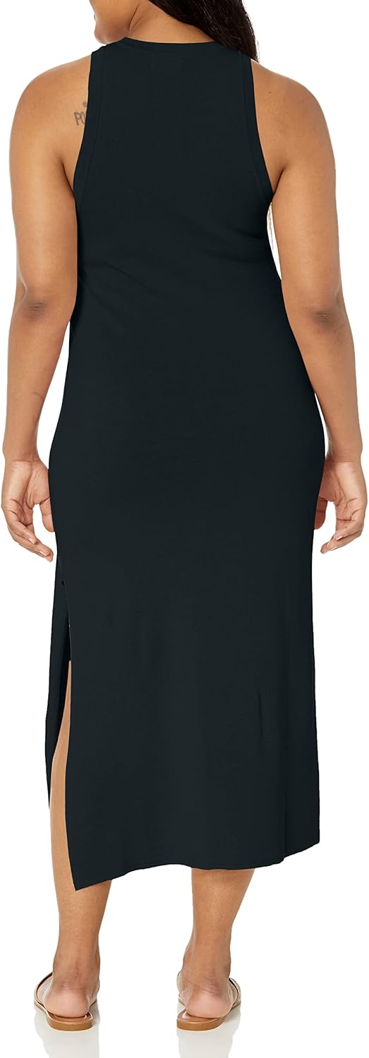 The Drop Women's Gabriela High-Neck Cut-In A-Line Side-Slit Maxi Sweater Dress - Image 4