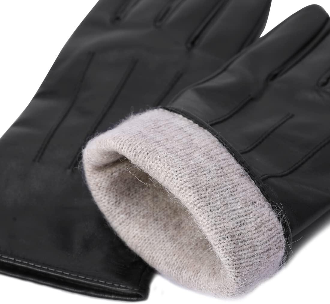Leather Gloves Women,Winter Warm Cashmere Lining Touchscreen Ladies Glove GL017UK - Image 7