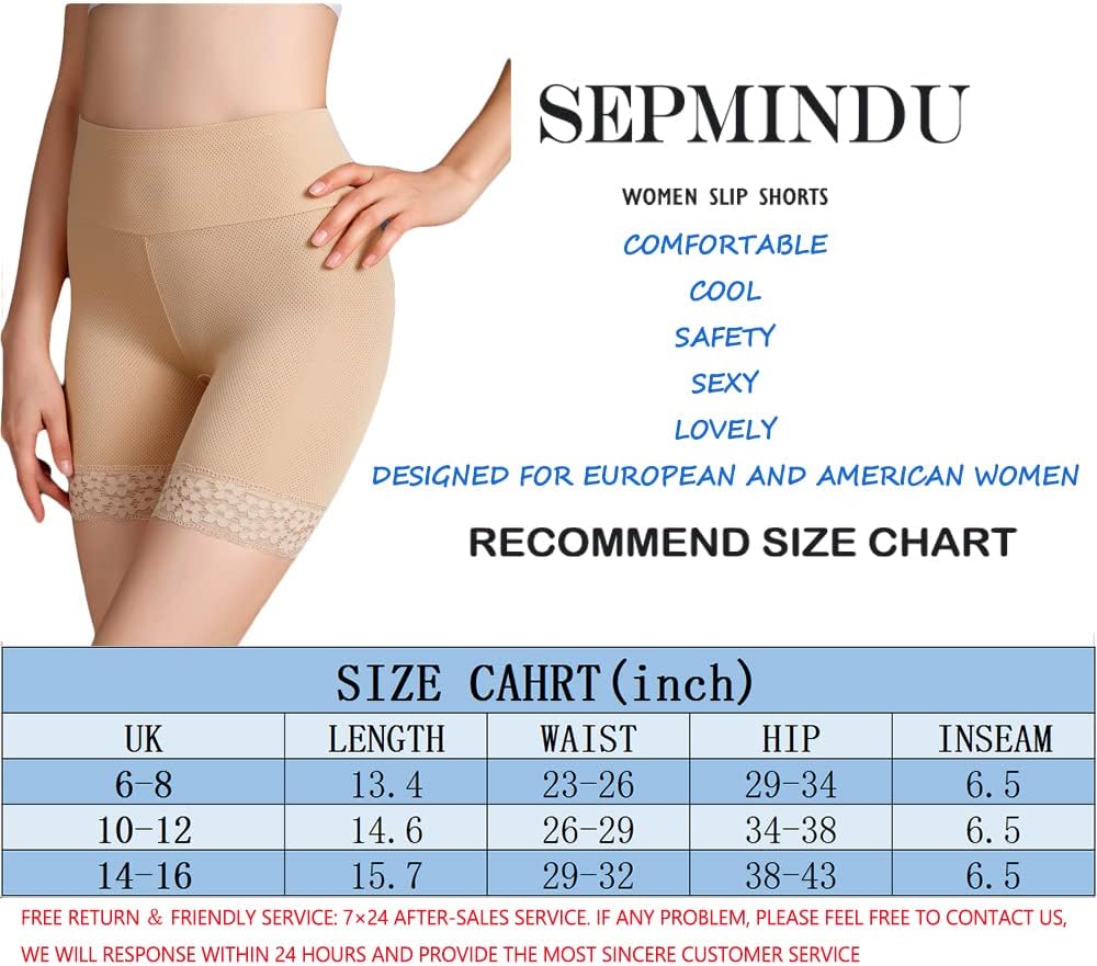 Women's Anti Chafing Slip Shorts Yoga Shorts Lace Long Leg Boyshorts Panties for Under Dress 3 Pack - Image 8