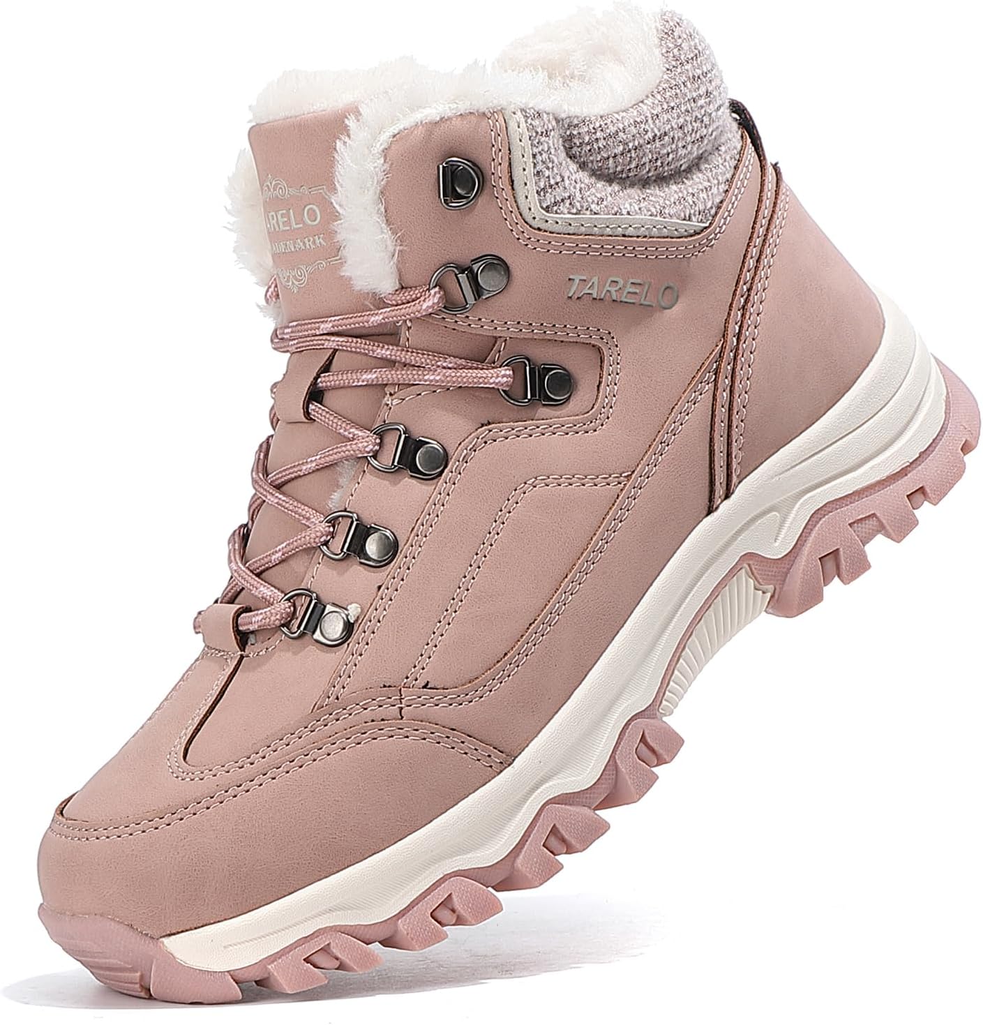 TARELO Winter Boots Women Snow Boots Warm Fur Lined Ankle Anti-Slip Walking Shoes Hiking Outdoors Size 4-7 - Image 2