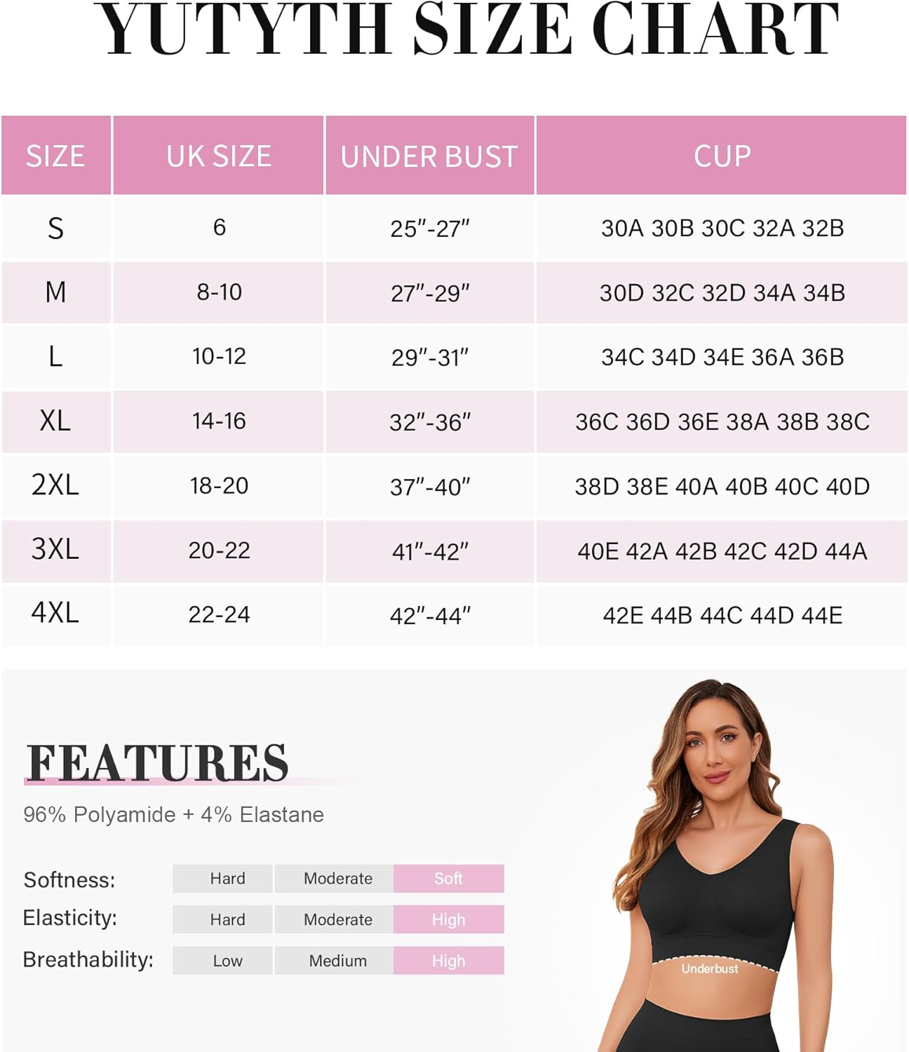 Comfort Bra for Women Sports Bras Crop Top for Yoga Wirefree Bra with Removable Pads for Women Sleep Yoga Daily Wear - Image 7