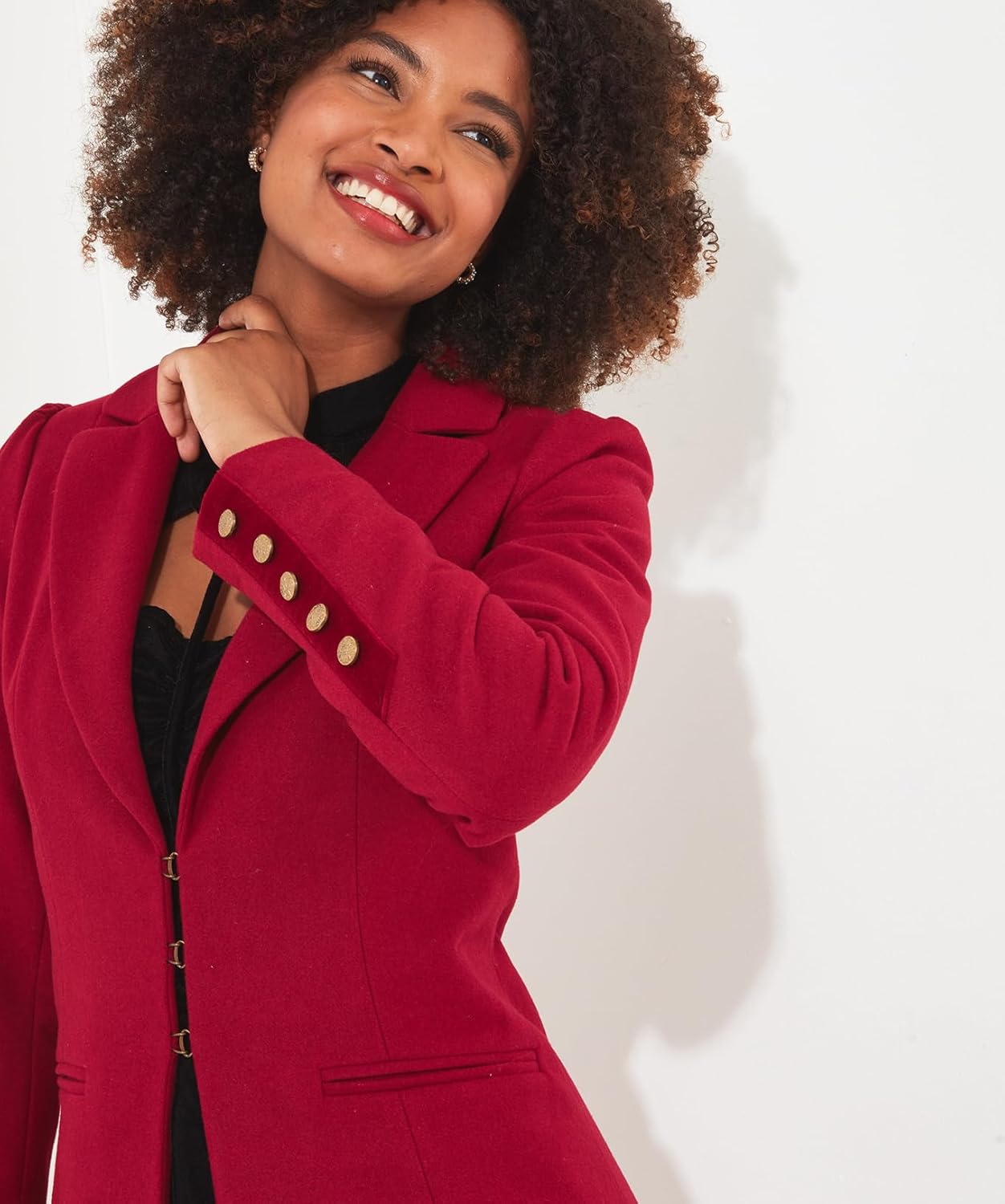 Joe Browns Women's Vintage Peplum Hem Classic Wool Coat - Image 5