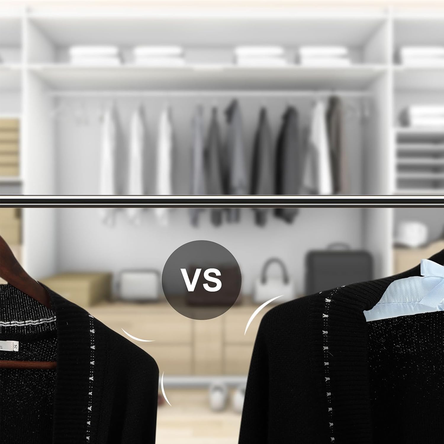 Jetec 12 Pieces Satin Padded Hangers with 360° Swiveling Hook Sponge Shoulder Pads Hanger for Coat, Sweaters, Blouse, Wedding Dress, Women Cloths (Light Blue) - Image 6