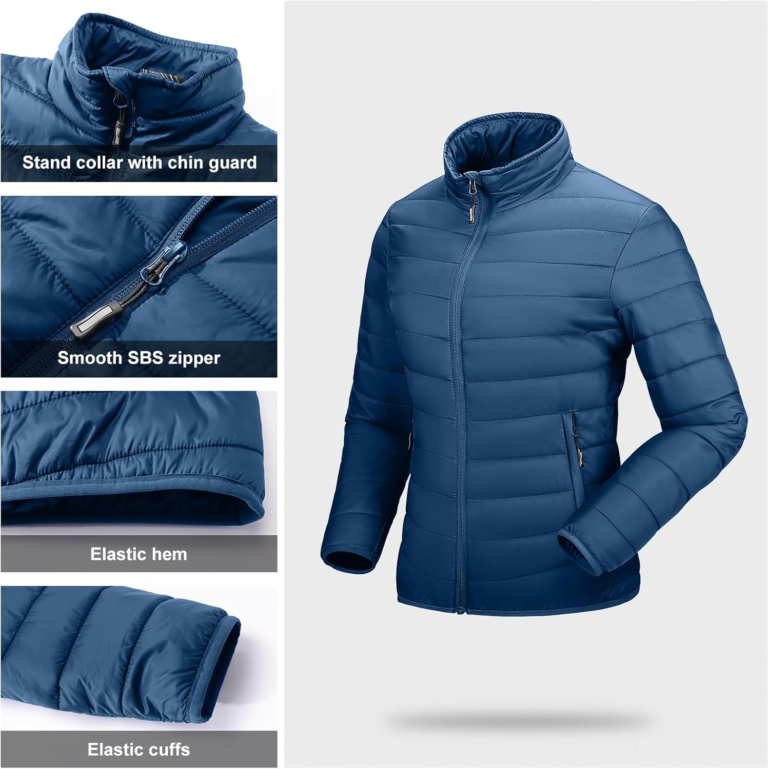 Outdoor Ventures Womens Winter Lightweight Jacket Warm Short Packable Puffer Jacket Transitional Padded Jacket Quilted Jacket for Ladies Lined for Hiking Travel - Image 6