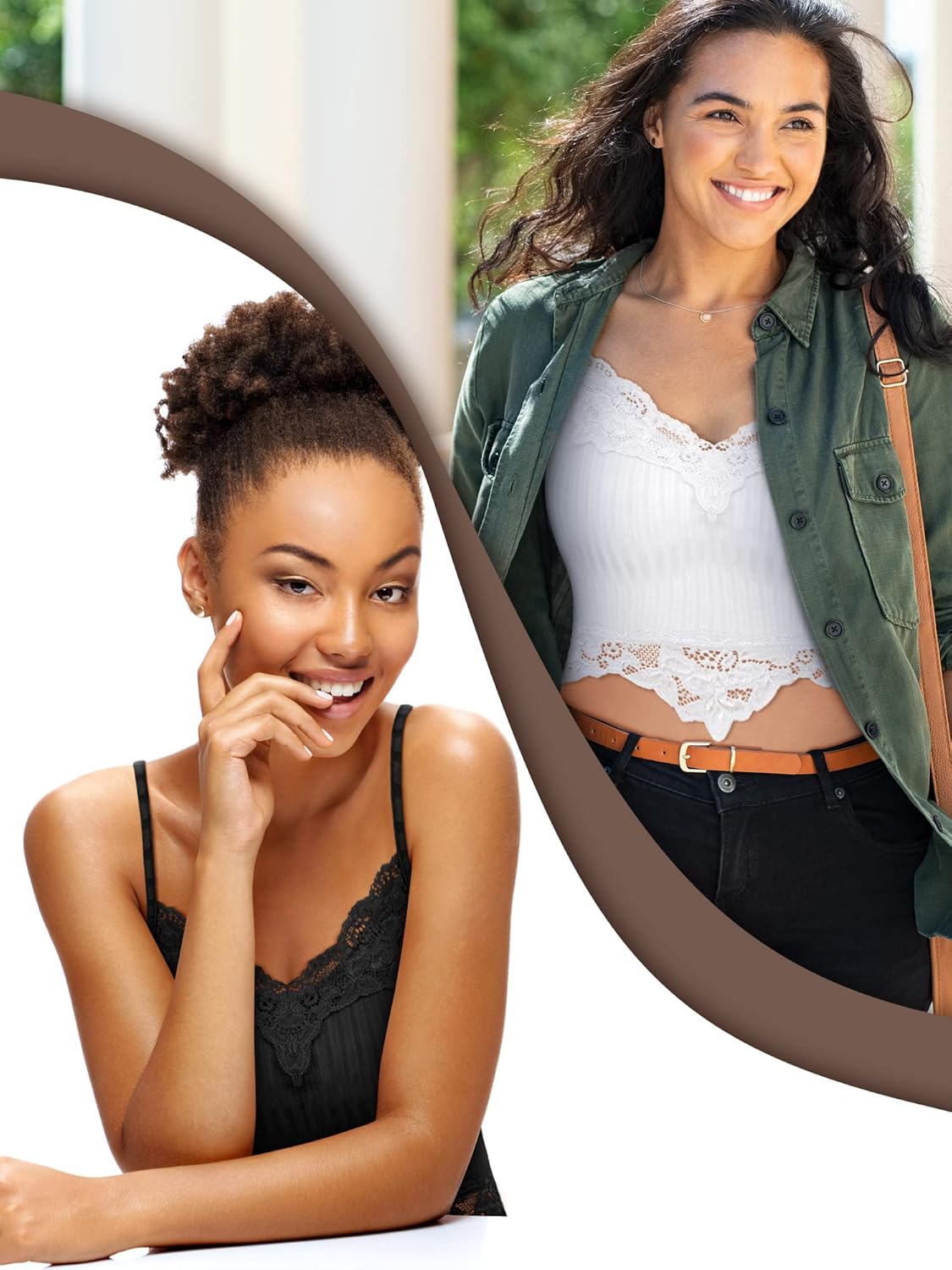 Bencailor 4 Pcs Lace Y2k Tank Tops Fairy Grunge Clothes Y2k Crop Tops Lace Patchwork Tops Cami Ribbed Knitted Tank Tops for Women - Image 8