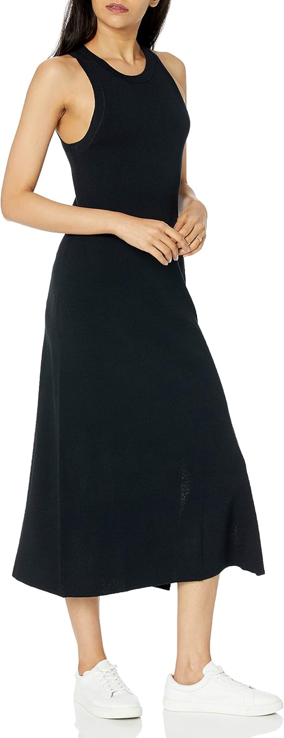 The Drop Women's Gabriela High-Neck Cut-In A-Line Side-Slit Maxi Sweater Dress - Image 9