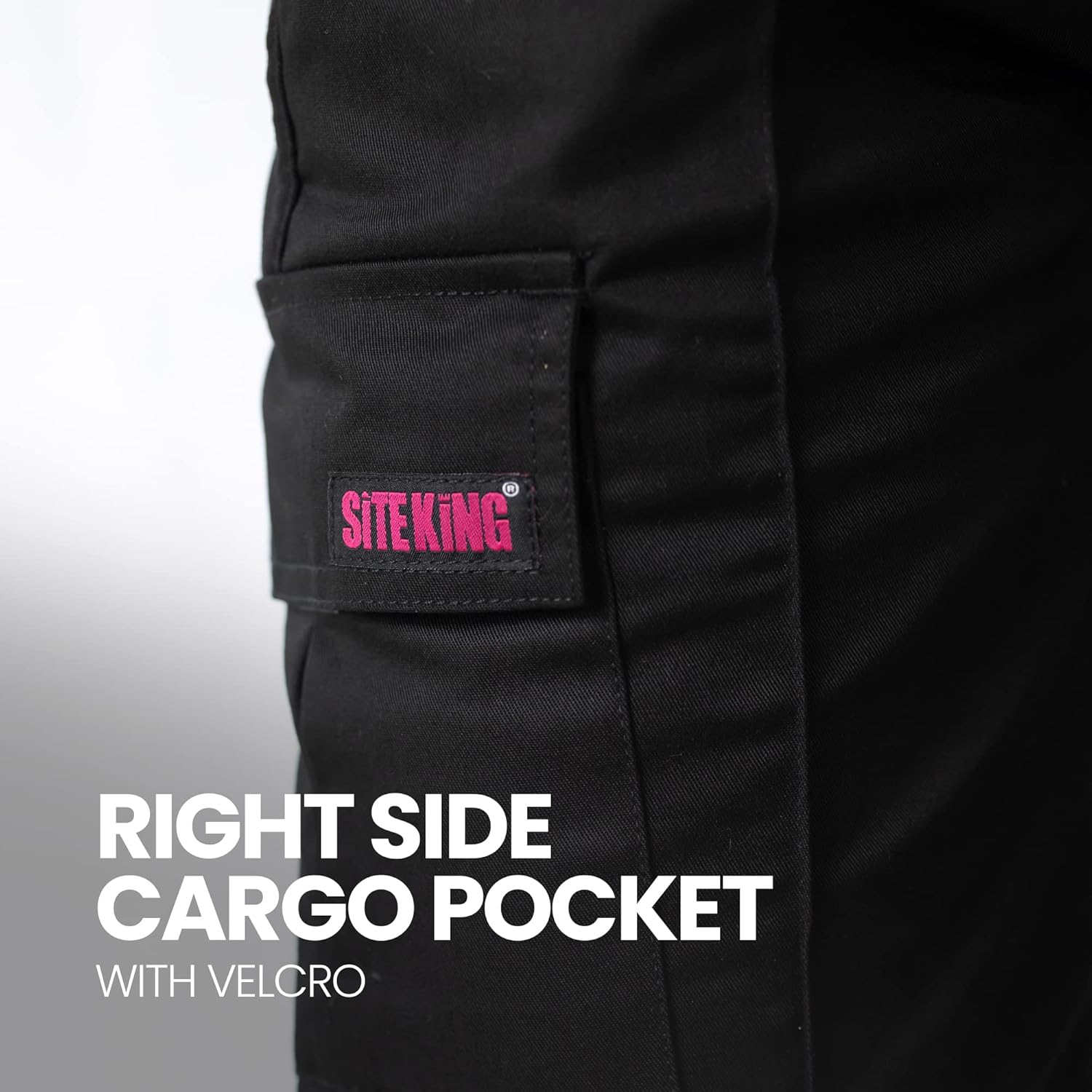 Womens Cargo Work Shorts, Workwear in Navy/Black, Sizes 6 to 20 - Image 9