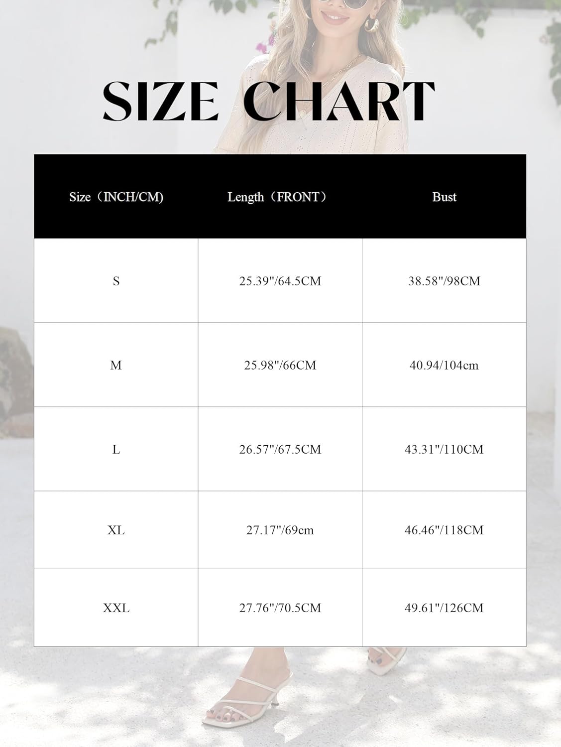 iChunhua Womens V Neck Loose T Shirts Eyelet Embroidery Rolled Sleeve Lightweight Summer Tops - Image 8