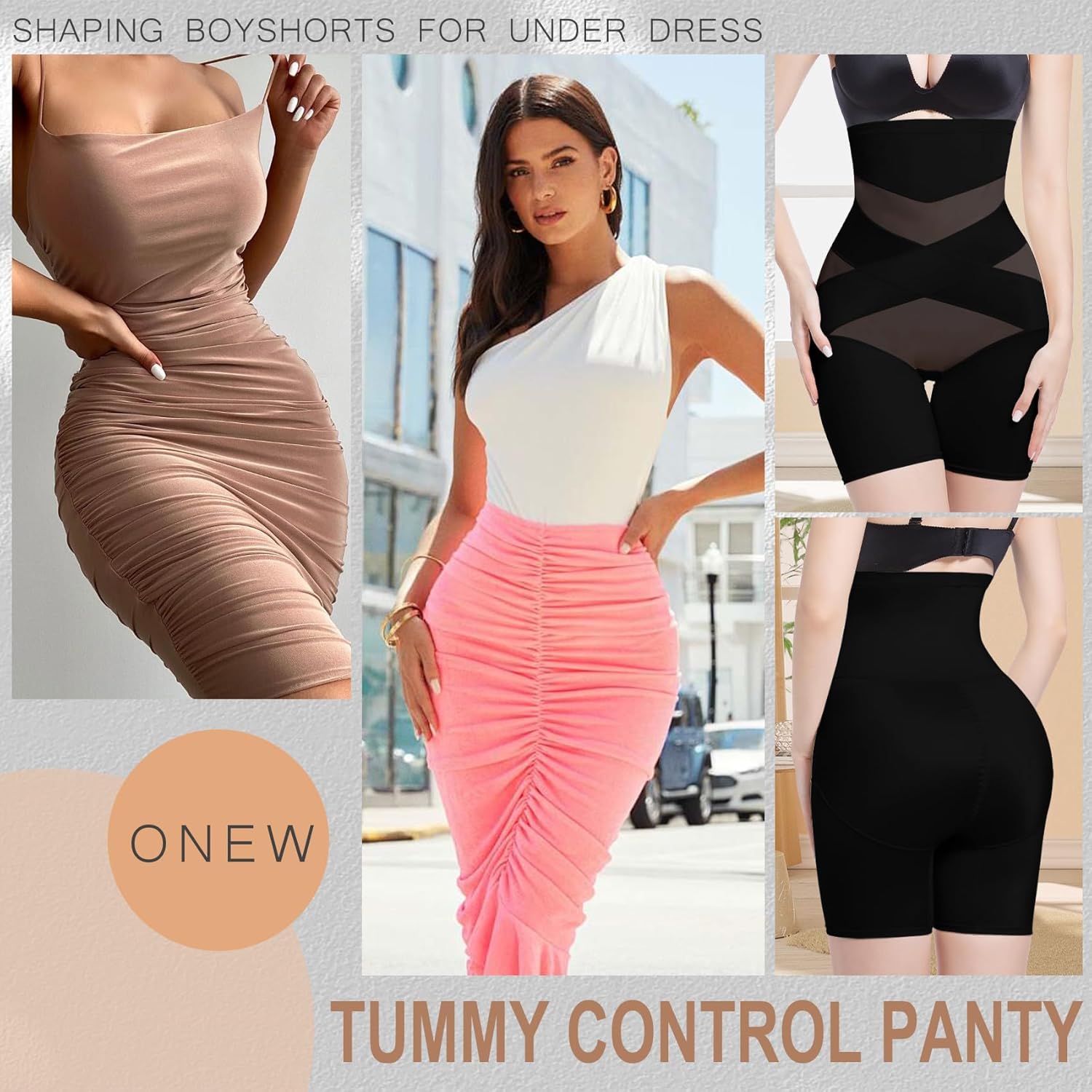 ONEW Tummy Control Knickers Women High Waisted Shapewear Shorts Waist Trainer Body Shaper Butt Lifter Shaping Underwear - Image 7