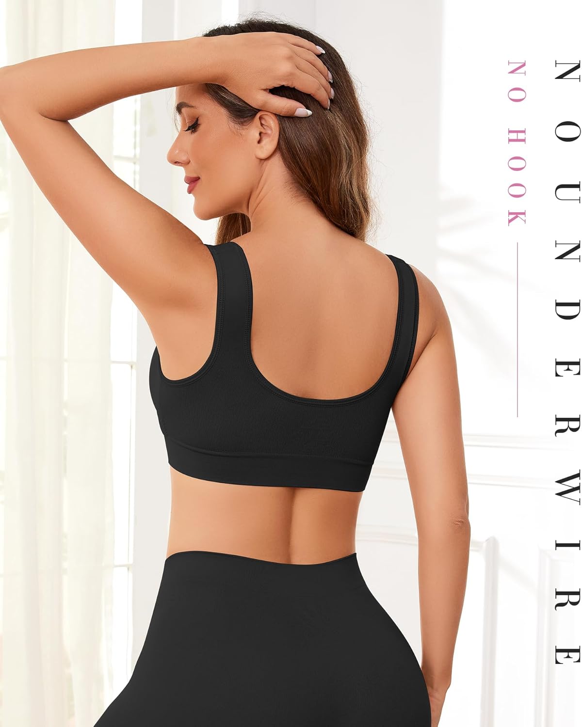 Comfort Bra for Women Sports Bras Crop Top for Yoga Wirefree Bra with Removable Pads for Women Sleep Yoga Daily Wear - Image 3