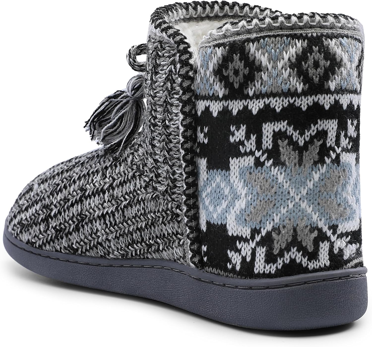 MIXIN Womens Cozy Bootie Slippers Winter Anti-Slip Home Slippers Boots Indoor Outdoor Shoes - Image 4