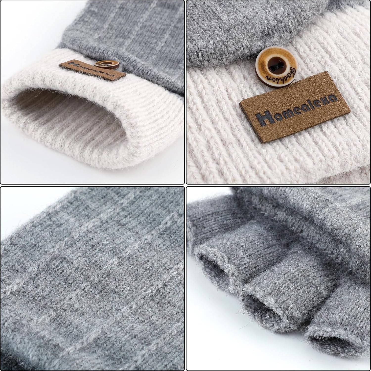 Homealexa Winter Gloves Touchscreen Gloves Knitted Finger Gloves Sport Warm and Windproof Winter Gloves for Skiing Cycling and Texting Suitable for Men and Women - Image 6