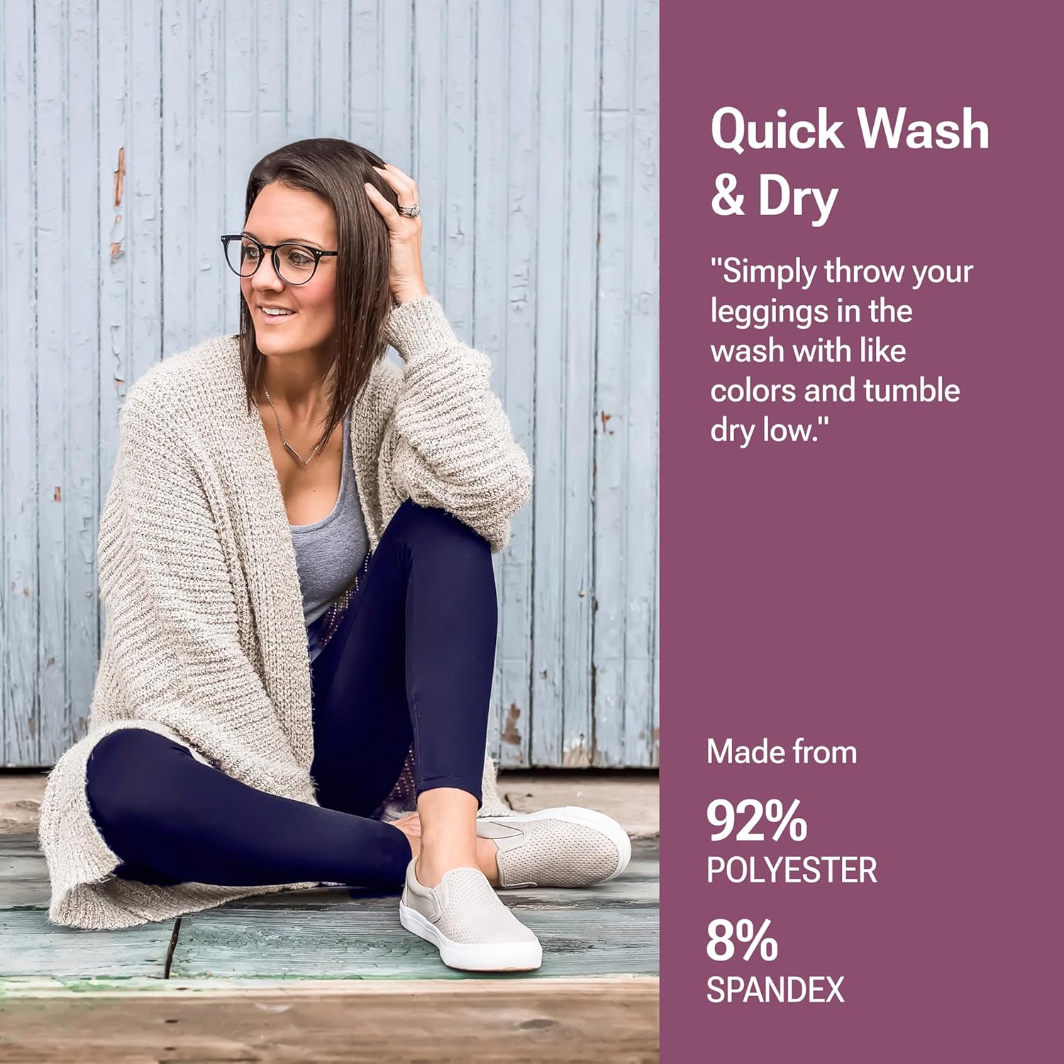 SATINA High Waisted Leggings for Women - Ladies Stretchy Gym and Yoga Leggings, Women's Workout Pants for Comfortable All Day Wear - Image 7