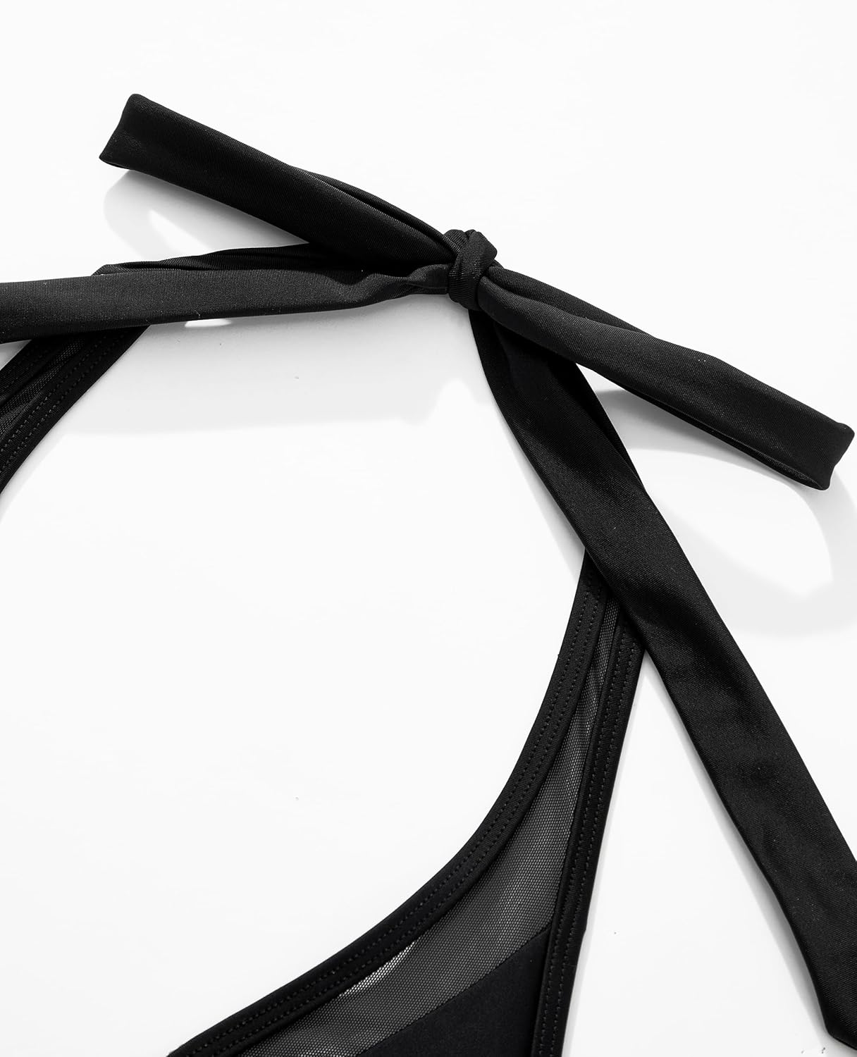 RXRXCOCO Mesh Sarong Wraps Bikini with Skirt Halter High Waisted Bikini Set Tummy Control 2 Piece Swimsuit for Women - Image 6