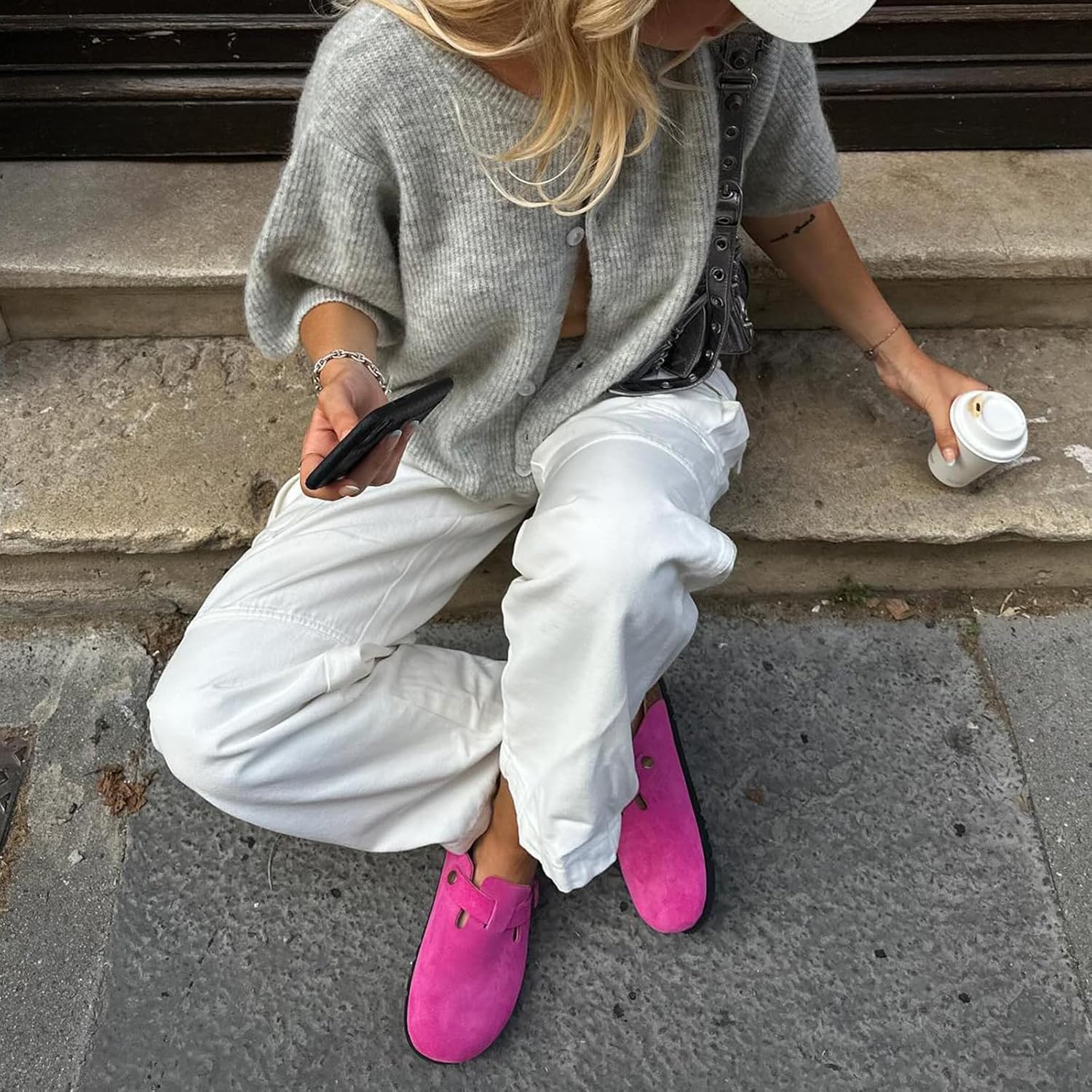 Women's Y2K Summer Button Down Sweater Cardigans Shirts Short Sleeve Knitted Blouse Top Going Out Cropped Knit Tops - Image 7